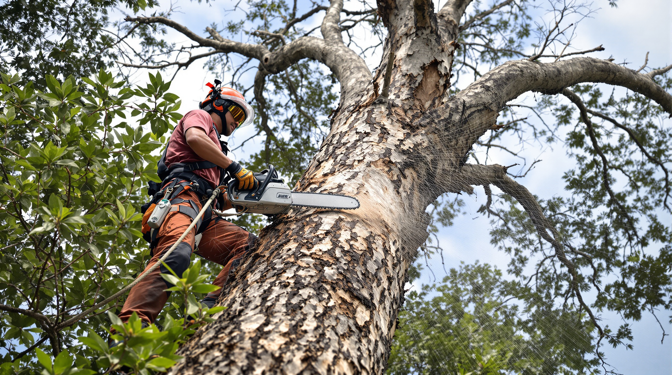 Abattage sécurisé d'un arbre en Vendée