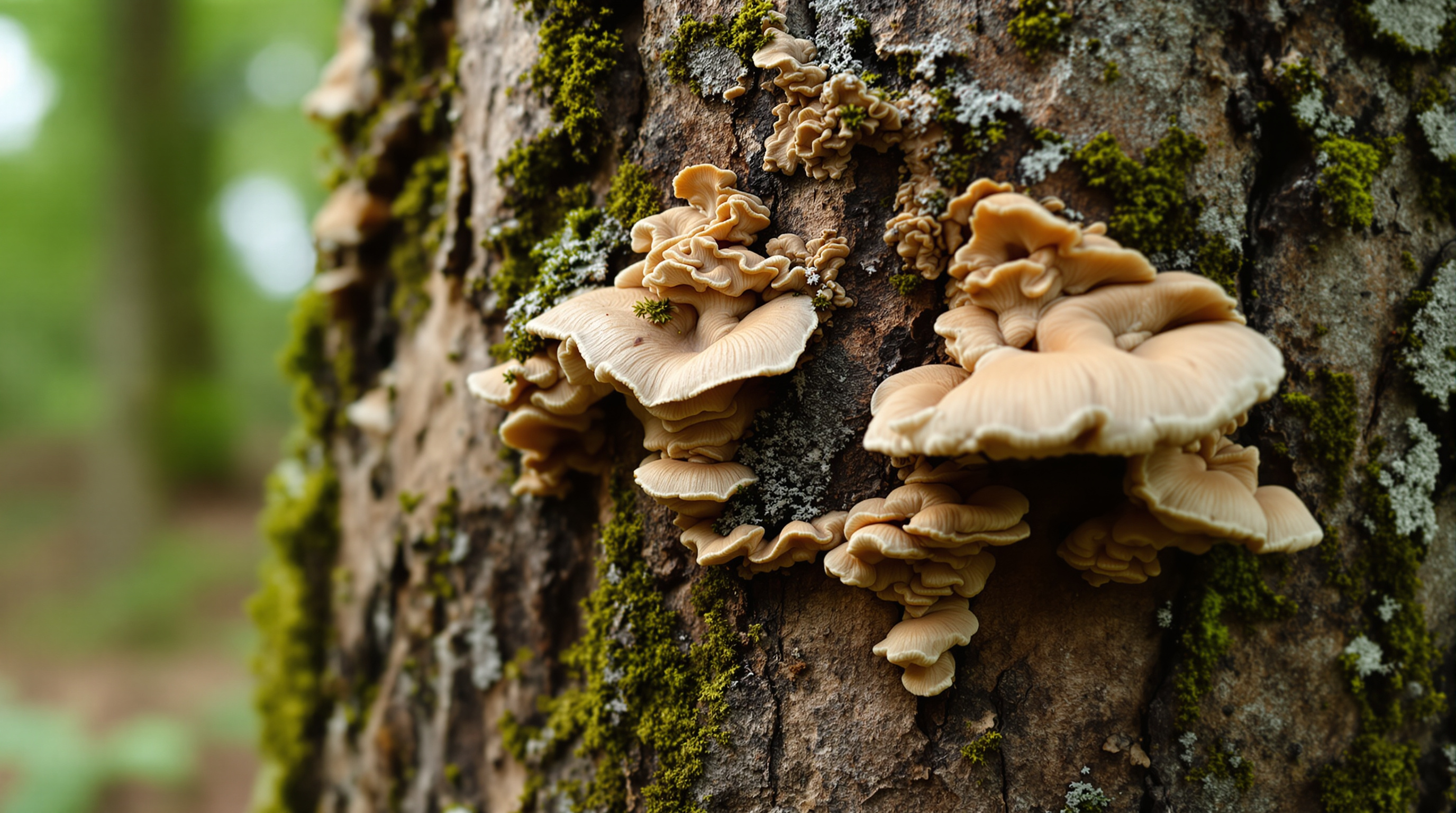 Signes de maladie sur un tronc d'arbre