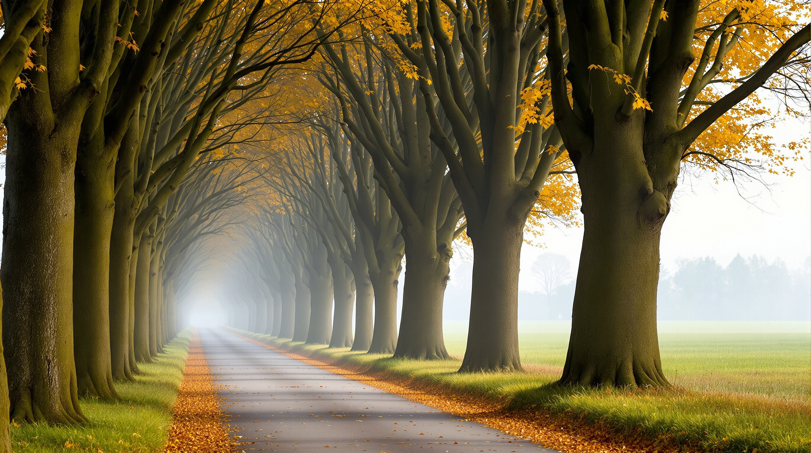 Allee de platanes en Vendee