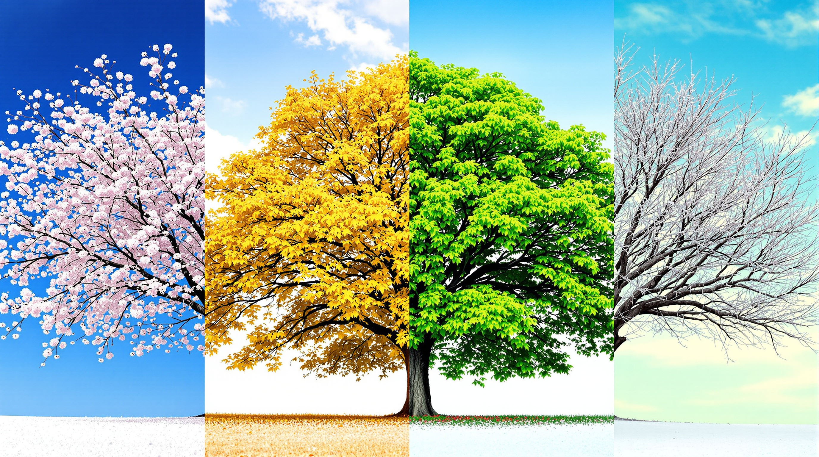 Les quatre saisons d'un arbre